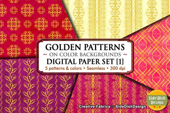 Download Golden Patterns Digital Papers [1] - Golden patterns Collection