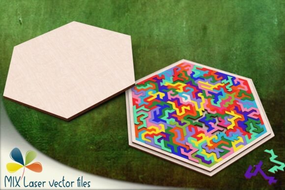Download Hexagonal Wooden Puzzle Pattern Design - Puzzle pattern Collection