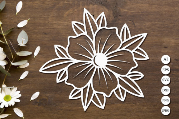 Download Flower Silhouette Cut File - Silhouette cut file Collection