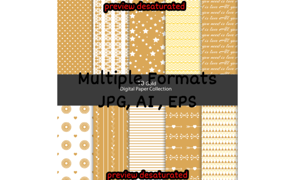 Download Golden Patterns with Shapes - Golden patterns Collection