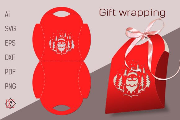 Download Christmas Gift Wrap Template/Cutout File - Gift wrap Collection